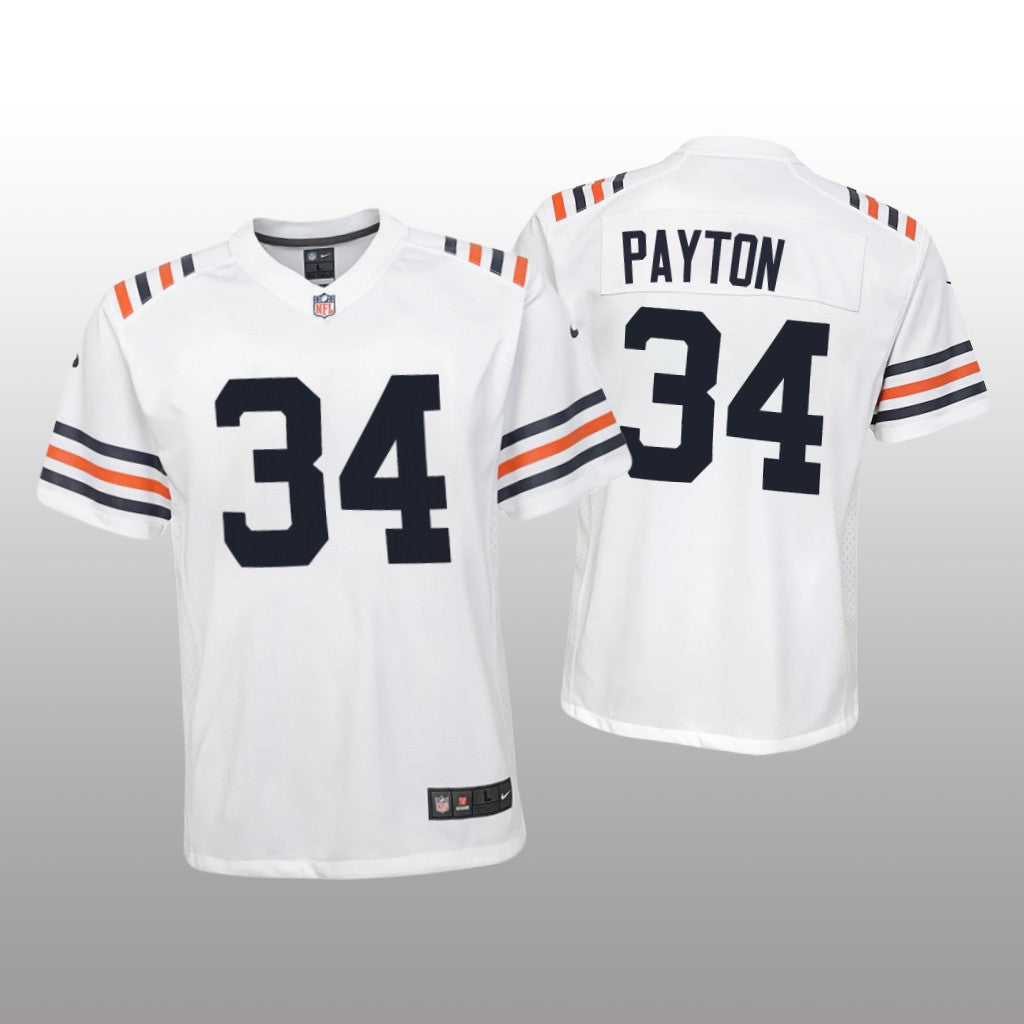 Chicago Bears Walter Payton White Jersey Game Youth