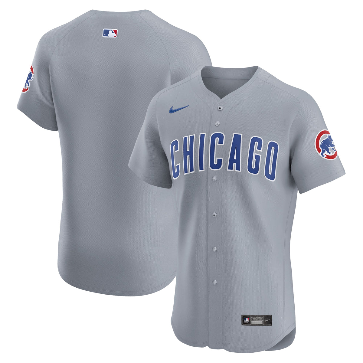 Chicago Cubs Nike Road Vapor Premier Elite Patch Jersey Gray