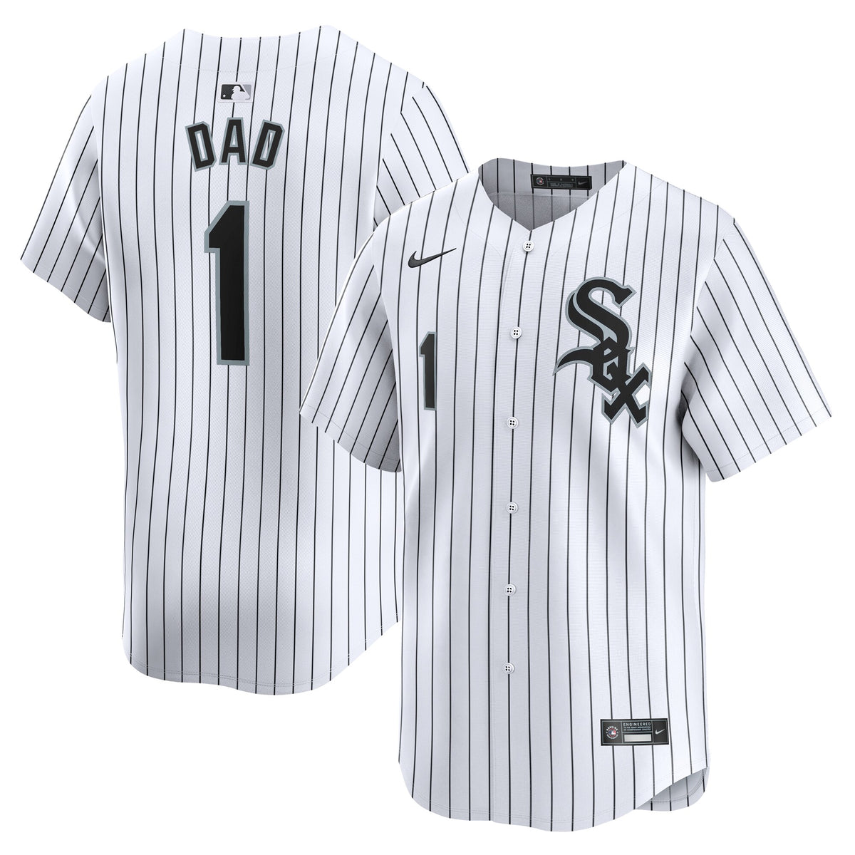 Chicago White Sox Nike #1 Dad Home Limited Jersey White
