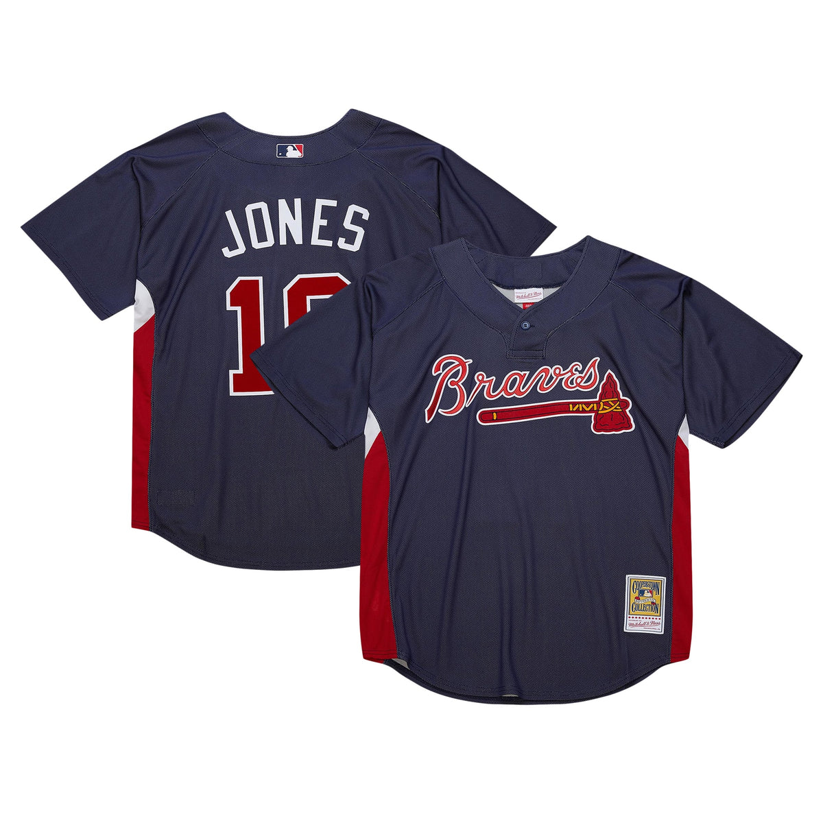 Chipper Jones Atlanta Braves Mitchell Ness Cooperstown Collection 2007 Batting Practice Jersey Navy