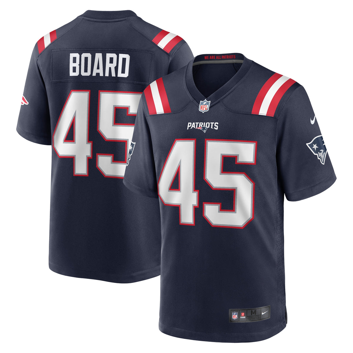 Chris Board New England Patriots Nike Game Player Jersey Navy