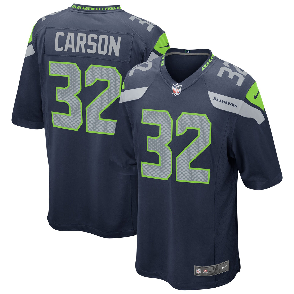 Chris Carson Seattle Seahawks Nike Game Player Jersey Navy