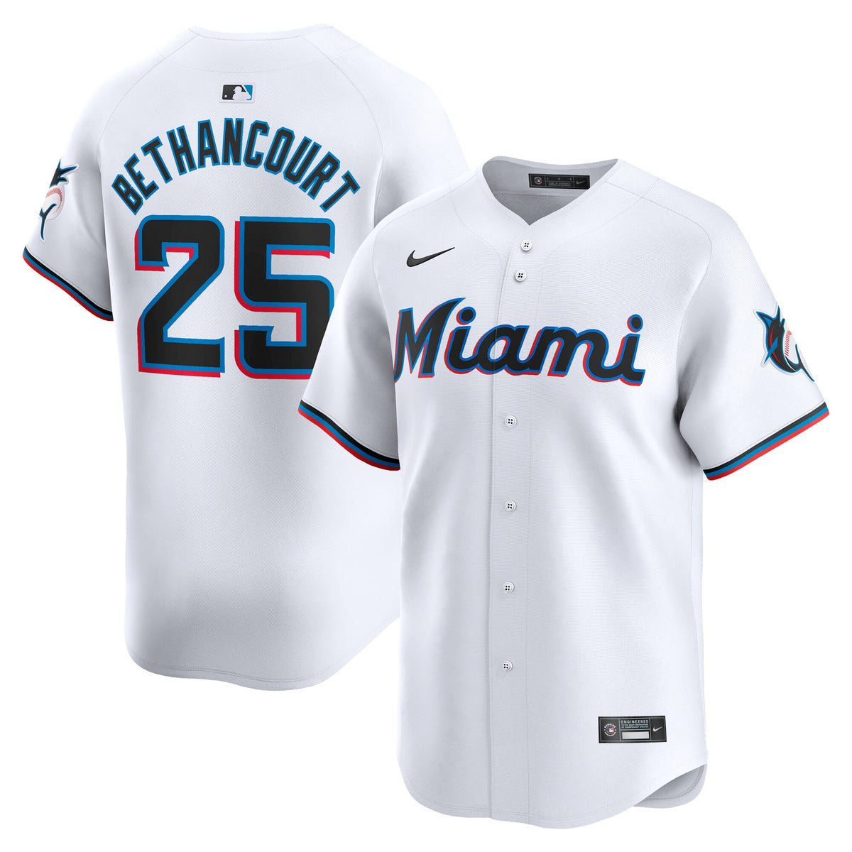 Christian Bethancourt Miami Marlins Nike Home Limited Player Jersey White