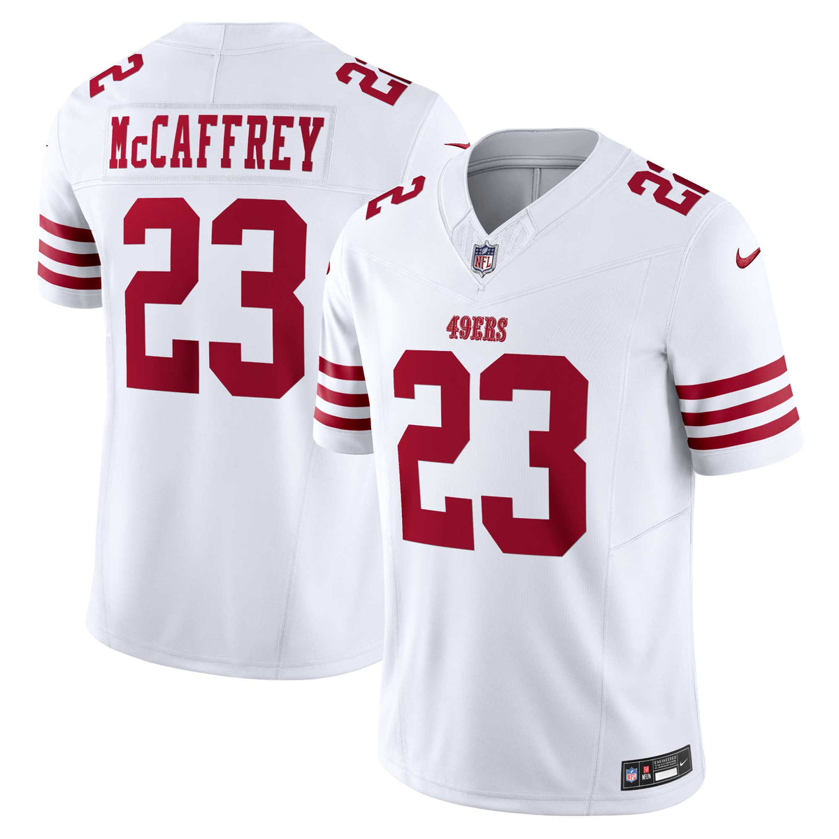Christian McCaffrey San Francisco 49ers Nike Vapor F.U.S.E. Limited Jersey White