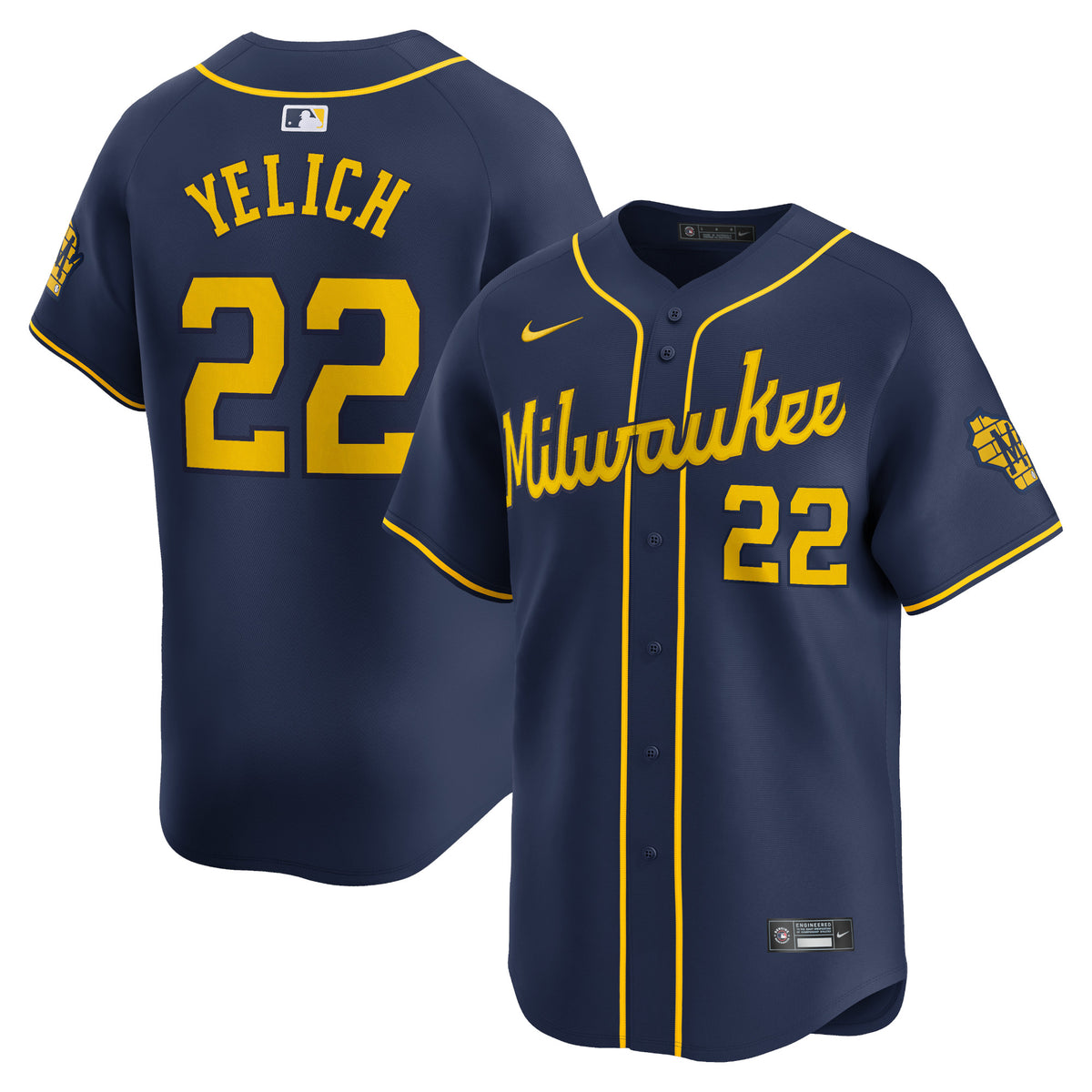 Christian Yelich Milwaukee Brewers Nike Alternate Limited Player Jersey Navy