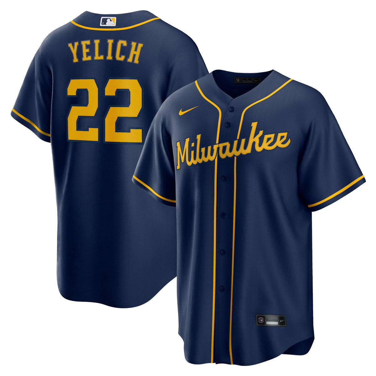 Christian Yelich Milwaukee Brewers Nike Alternate Replica Player Jersey Navy