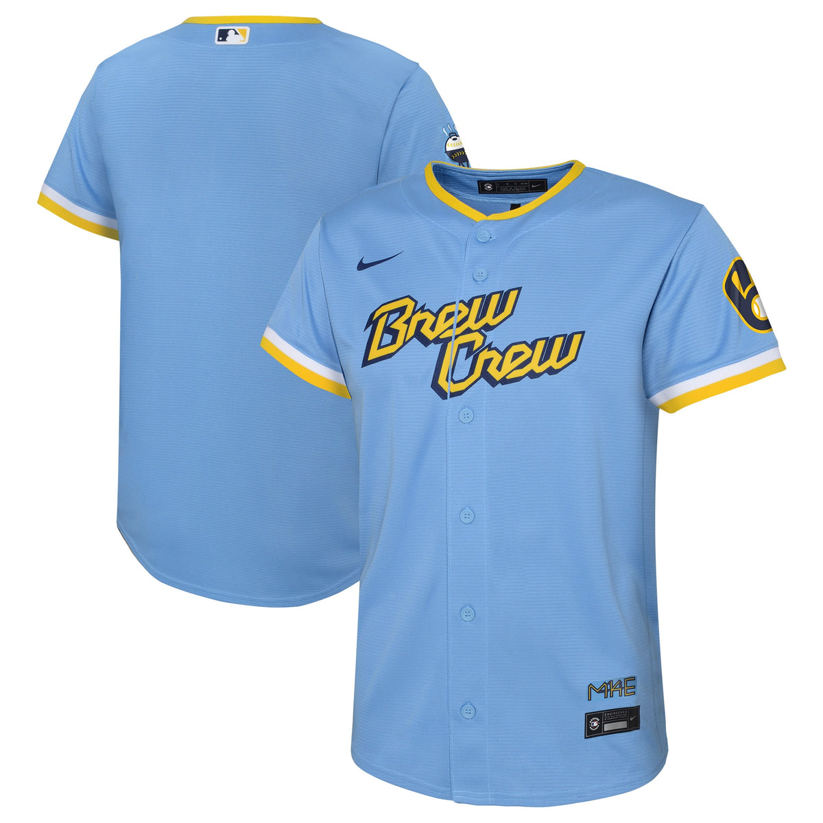 Christian Yelich Milwaukee Brewers Nike Preschool City Connect Replica Player Jersey Powder Blue