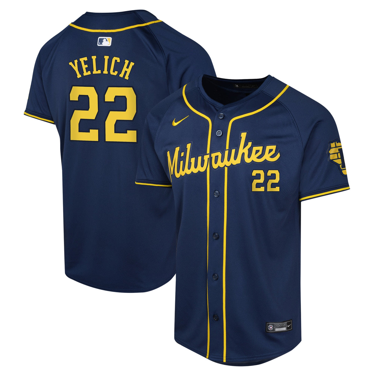Christian Yelich Milwaukee Brewers Nike Youth Alternate Limited Player Jersey Navy