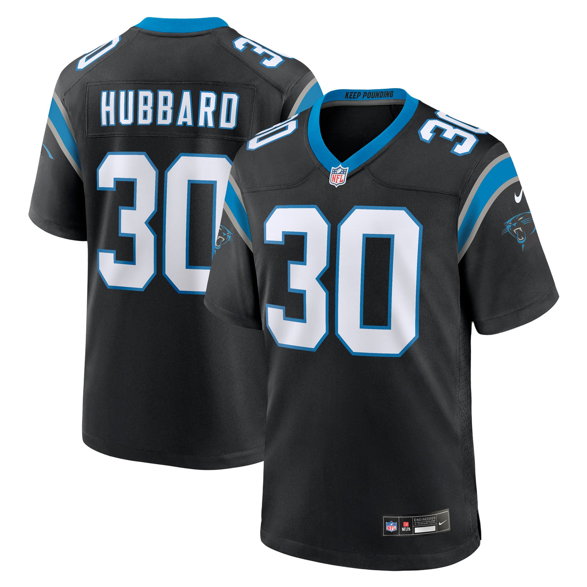 Chuba Hubbard Carolina Panthers Nike Team Game Jersey Black