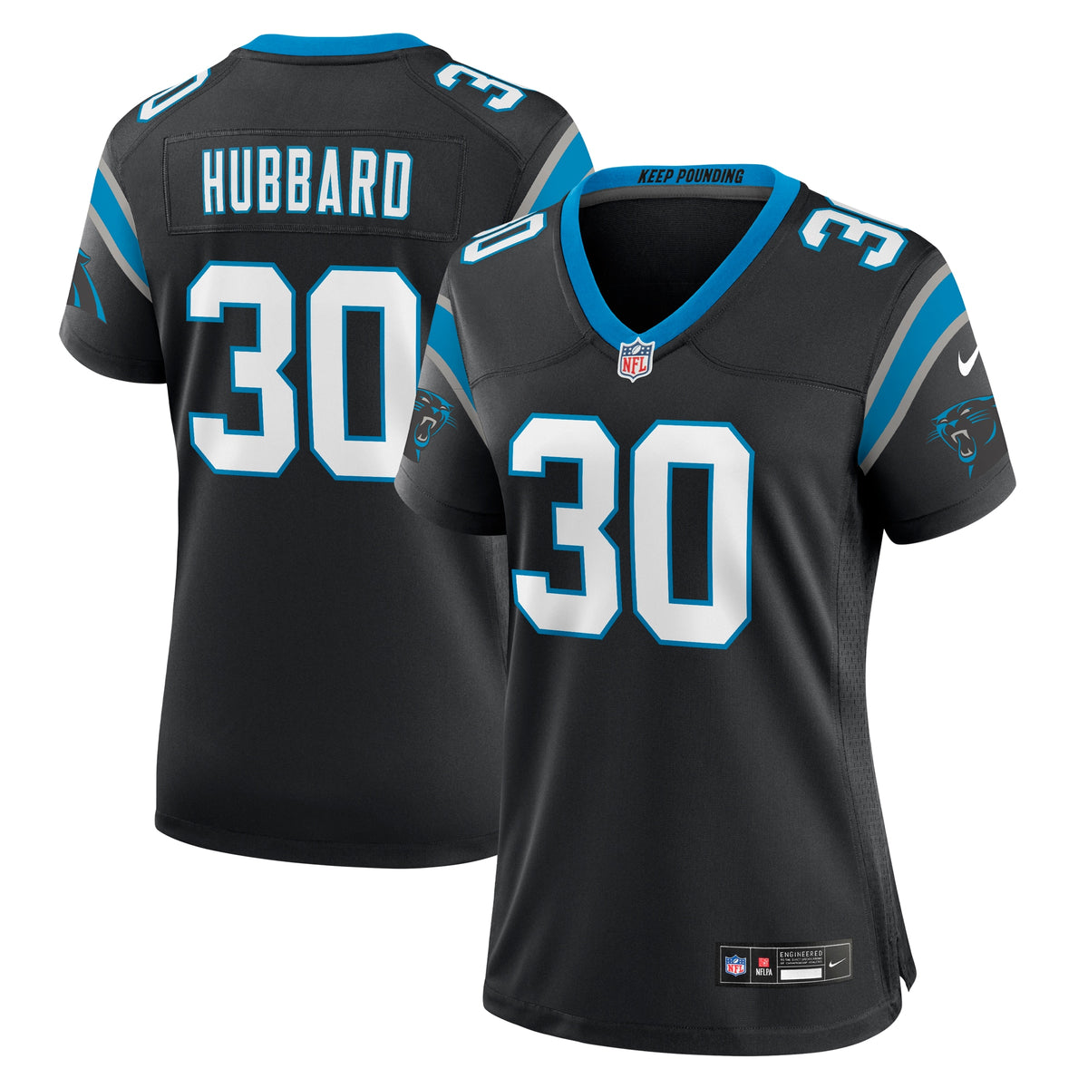 Chuba Hubbard Carolina Panthers Nike Women's Team Game Jersey Black