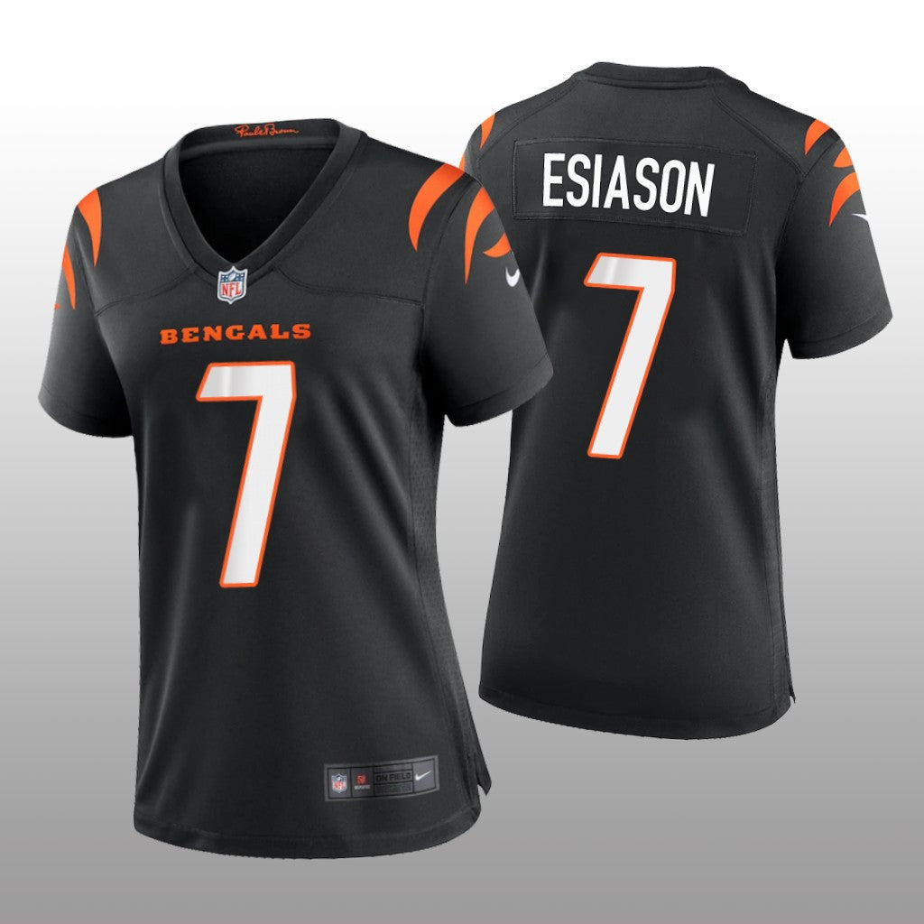 Cincinnati Bengals Boomer Esiason Black Jersey Game Women's