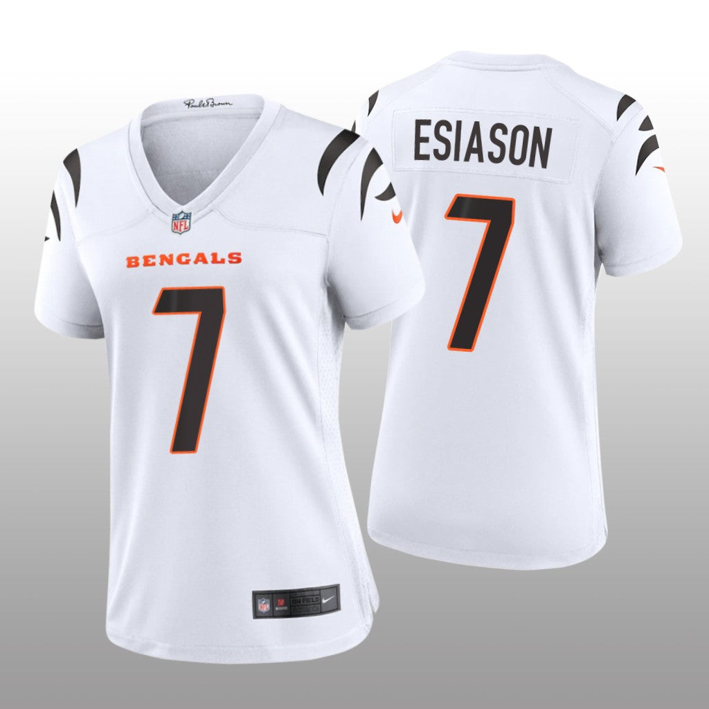 Cincinnati Bengals Boomer Esiason White Jersey Game Women's