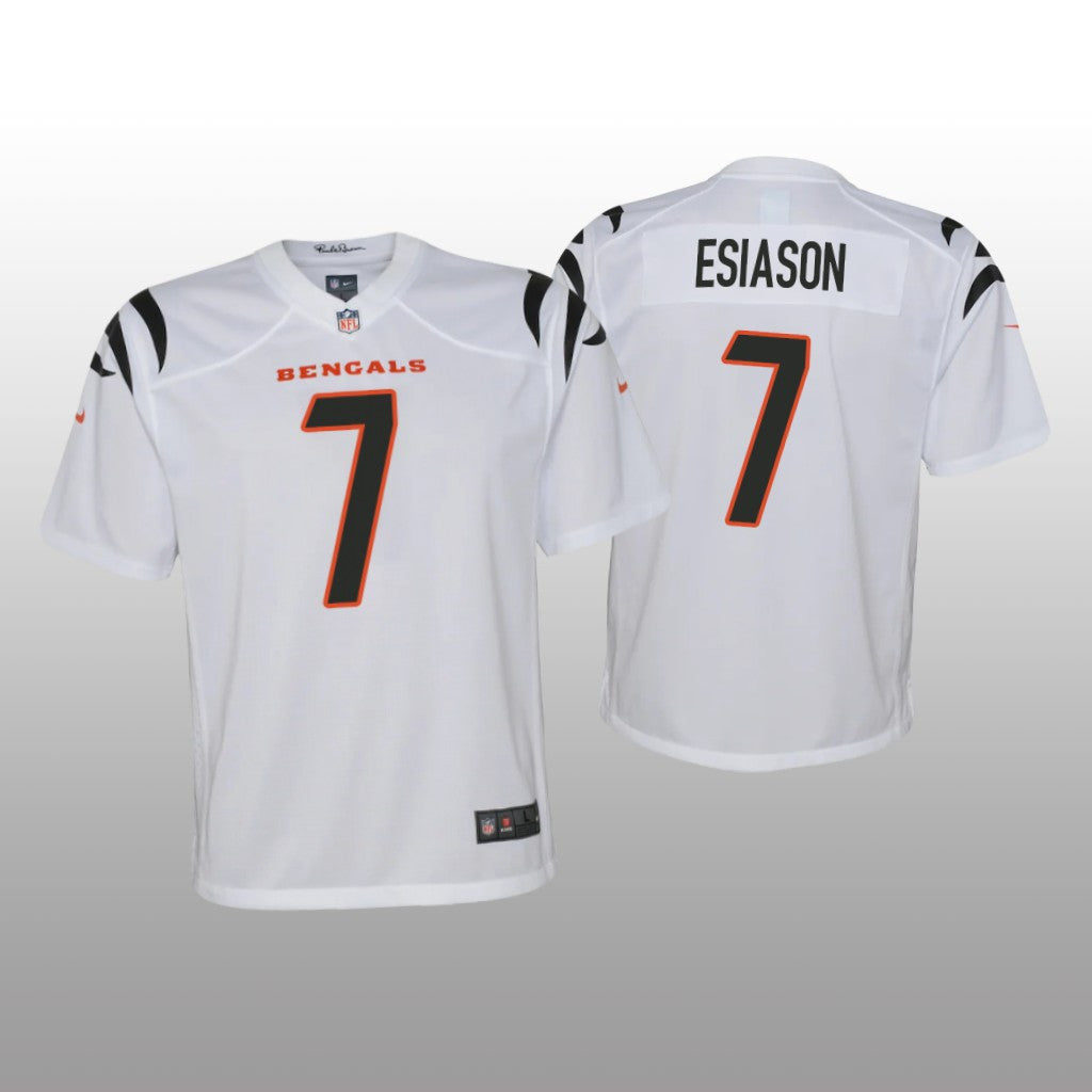 Cincinnati Bengals Boomer Esiason White Jersey Game Youth