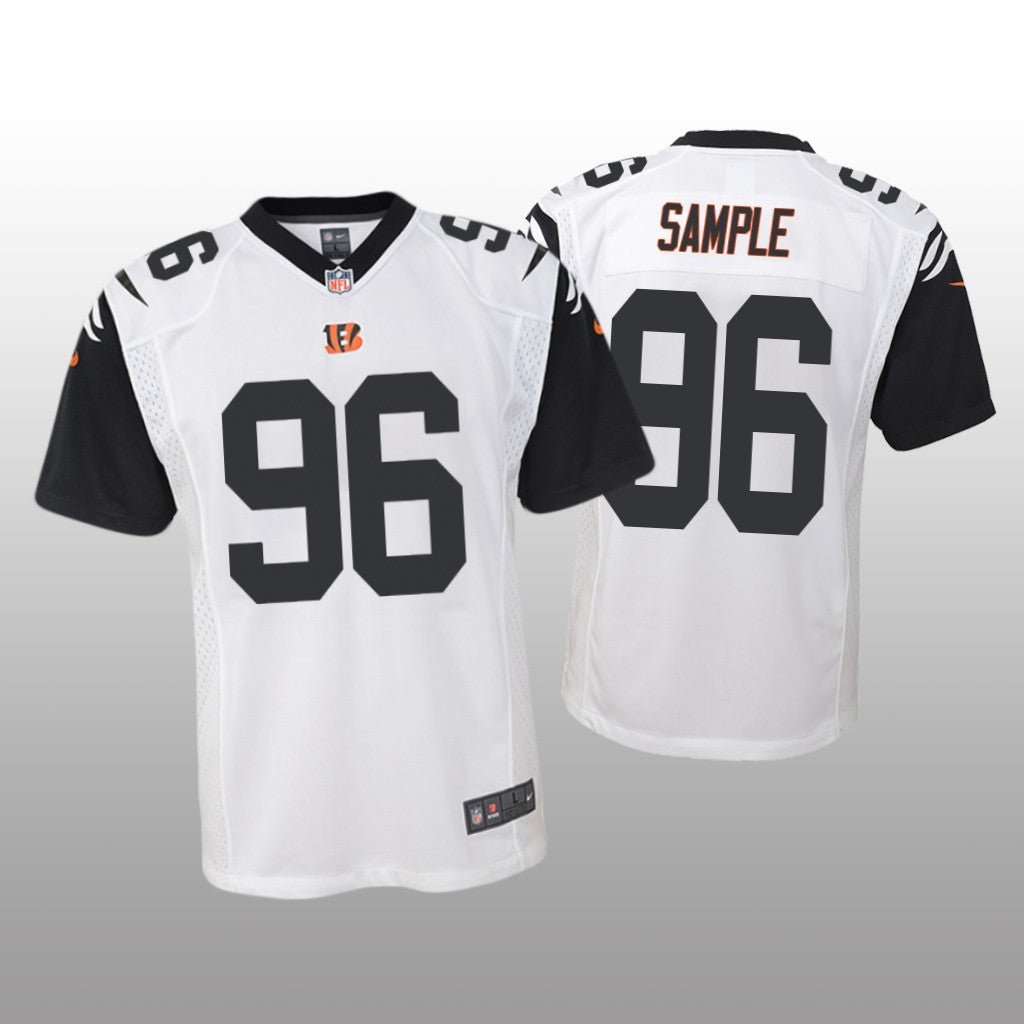 Cincinnati Bengals Cameron Sample White Jersey Color Rush Game Youth