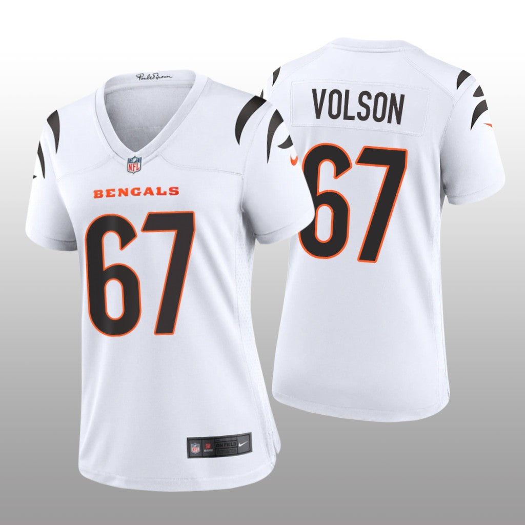 Cincinnati Bengals Cordell Volson White Jersey Game Women's