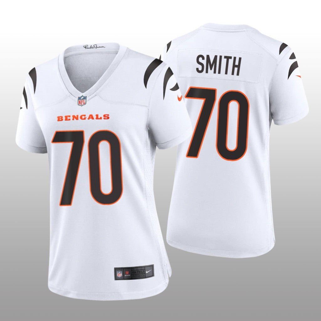 Cincinnati Bengals D&'Ante Smith White Jersey Game Women's