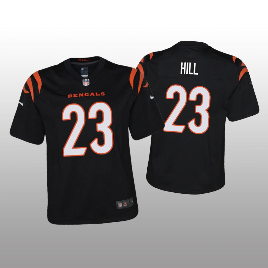 Cincinnati Bengals Daxton Hill Black Jersey Game Youth