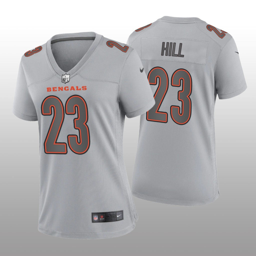 Cincinnati Bengals Daxton Hill Gray Jersey Atmosphere Fashion Game Women's