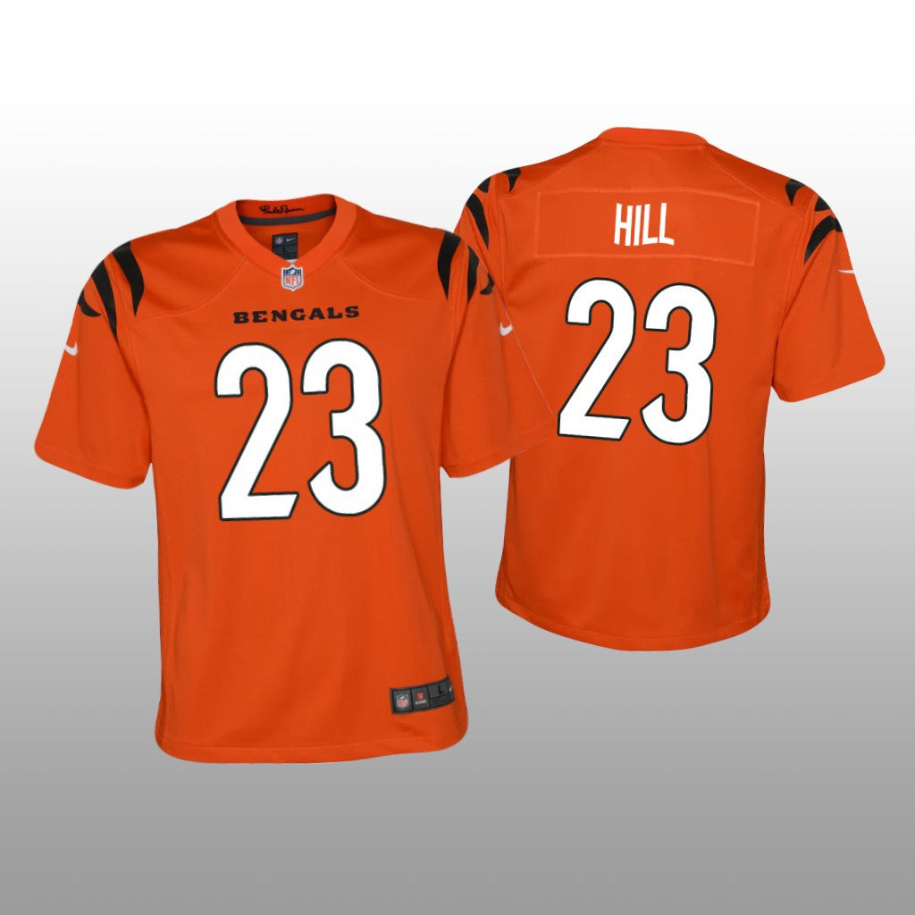 Cincinnati Bengals Daxton Hill Orange Jersey Game Youth