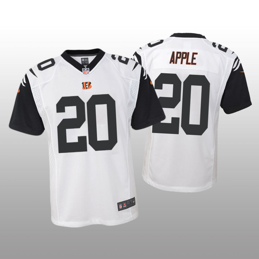Cincinnati Bengals Eli Apple White Jersey Color Rush Game Youth