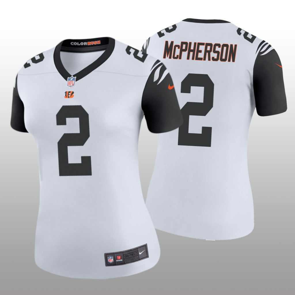 Cincinnati Bengals Evan McPherson White Jersey Color Rush Legend Women's