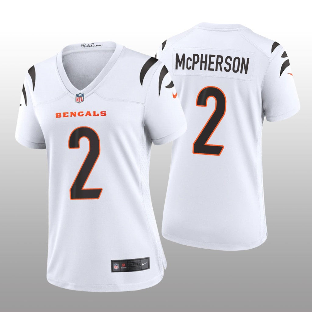 Cincinnati Bengals Evan McPherson White Jersey Game Women's