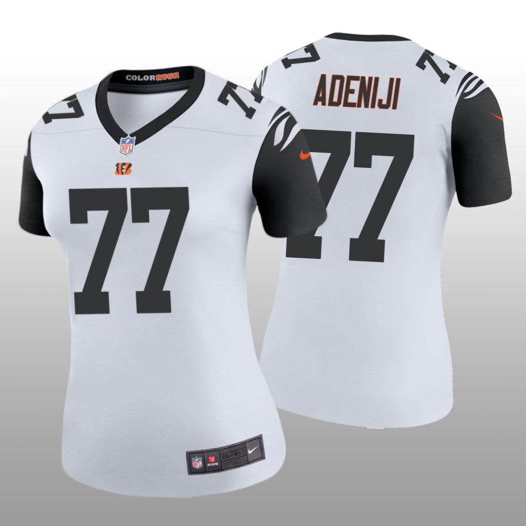 Cincinnati Bengals Hakeem Adeniji White Jersey Color Rush Legend Women's