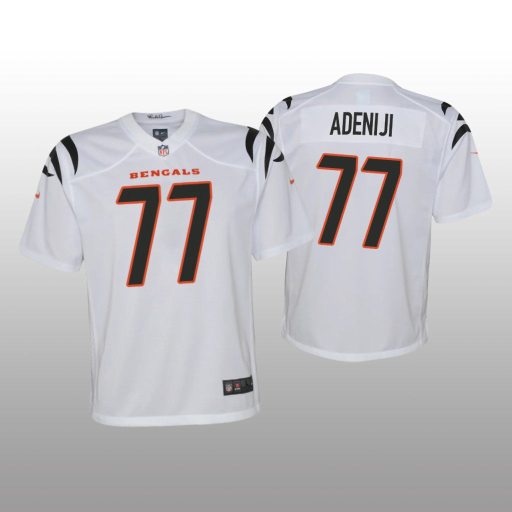 Cincinnati Bengals Hakeem Adeniji White Jersey Game Youth