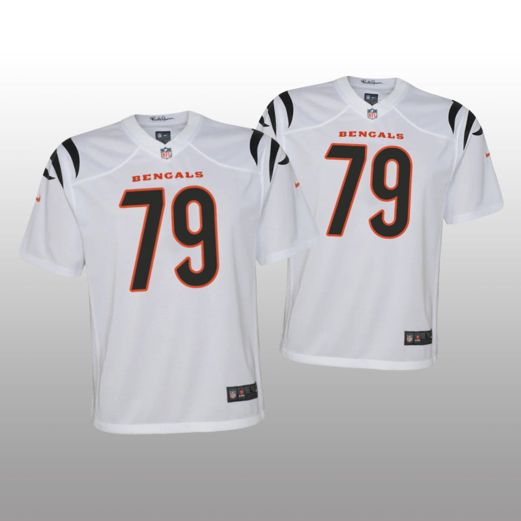 Cincinnati Bengals Jackson Carman White Jersey Game Youth