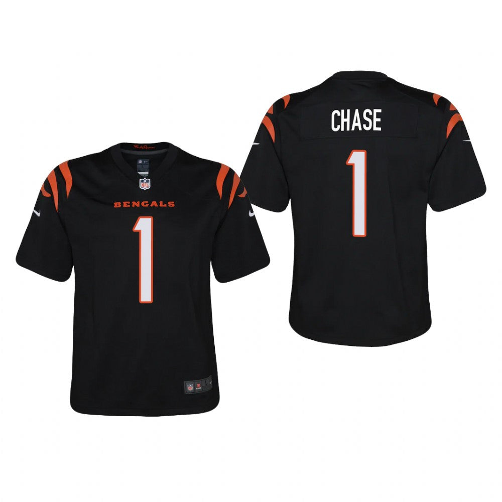 Cincinnati Bengals Ja&'Marr Chase Black Jersey Game Youth