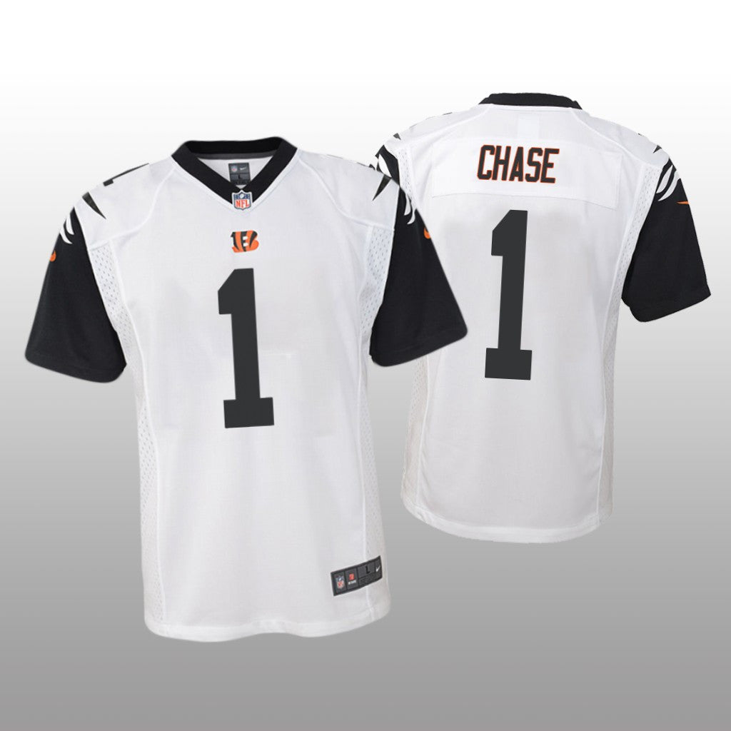 Cincinnati Bengals Ja&'Marr Chase White Jersey Color Rush Game Youth