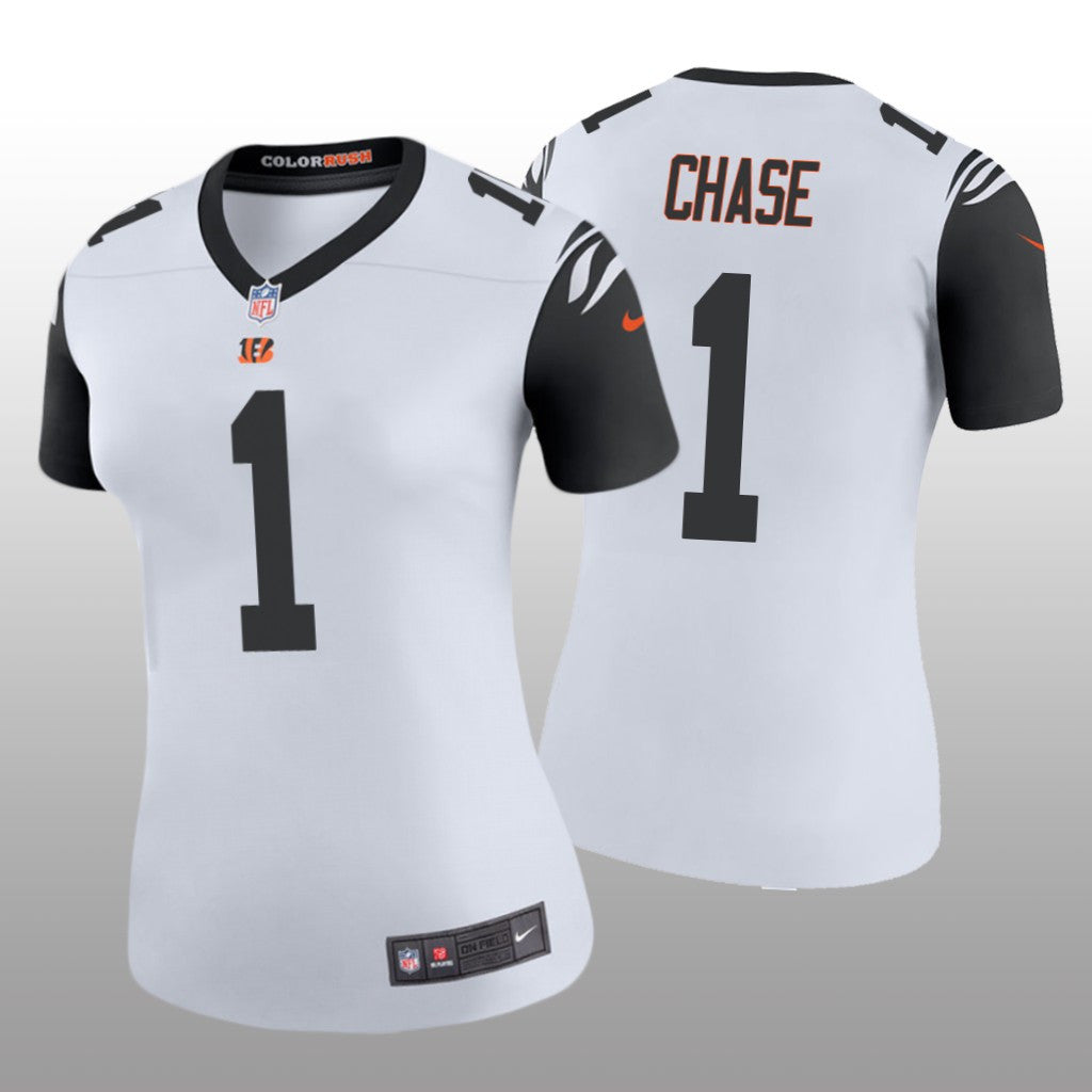 Cincinnati Bengals Ja&'Marr Chase White Jersey Color Rush Legend Women's