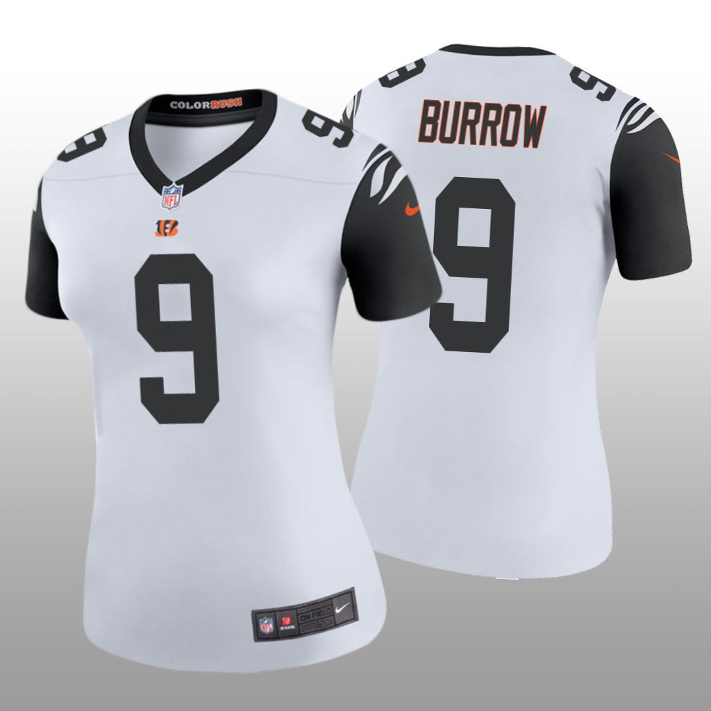 Cincinnati Bengals Joe Burrow White Jersey Color Rush Legend Women's