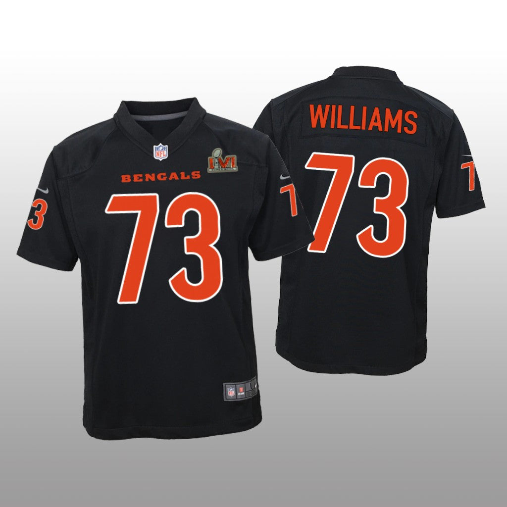 Cincinnati Bengals Jonah Williams Black Game Fashion Jersey Super Bowl LVI Youth