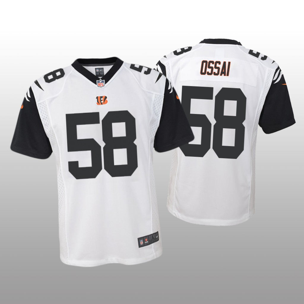 Cincinnati Bengals Joseph Ossai White Jersey Color Rush Game Youth