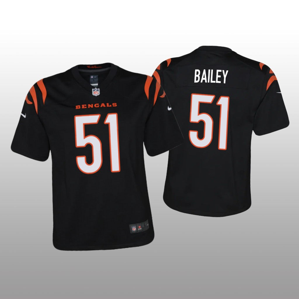 Cincinnati Bengals Markus Bailey Black Jersey Game Youth