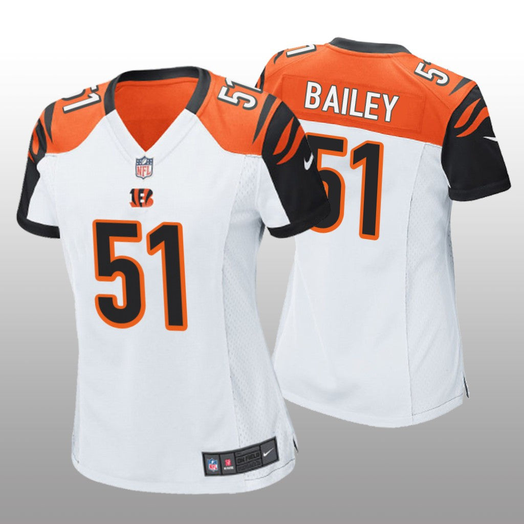 Cincinnati Bengals Markus Bailey White Jersey Game Women's
