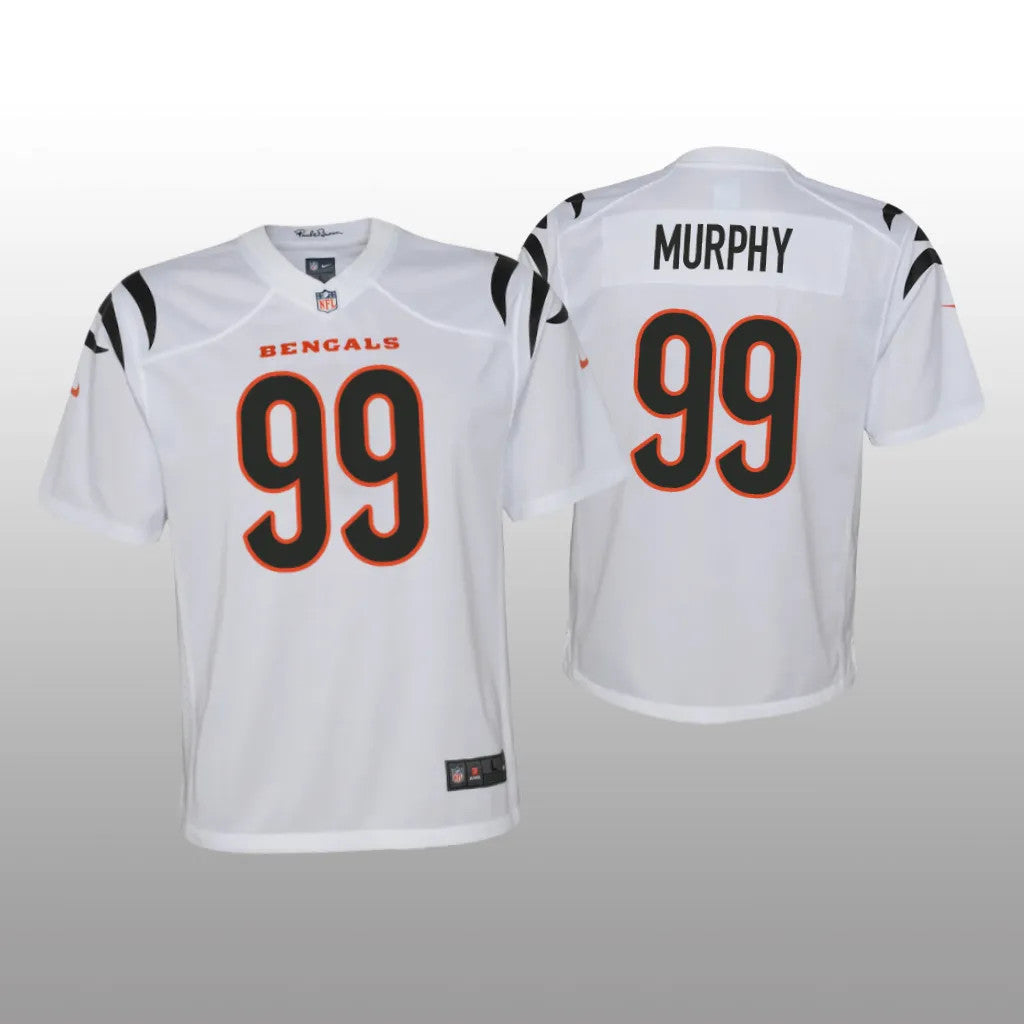 Cincinnati Bengals Myles Murphy White Jersey Game Youth