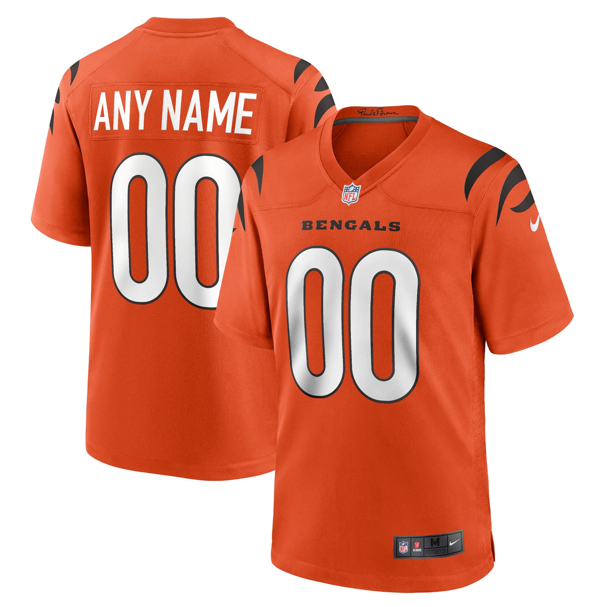 Cincinnati Bengals Nike Alternate Game Custom Jersey Orange
