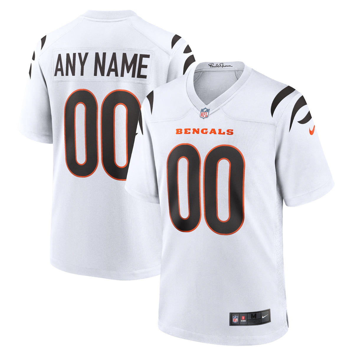 Cincinnati Bengals Nike Game Custom Jersey White