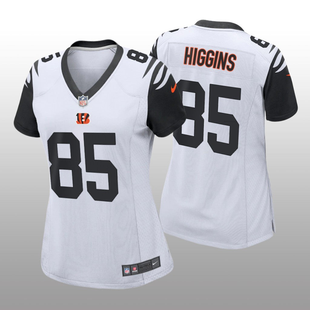 Cincinnati Bengals Tee Higgins White Jersey Alternate Game Women's