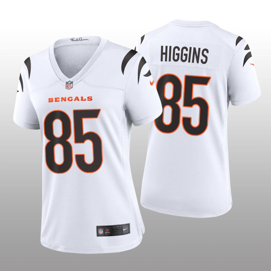 Cincinnati Bengals Tee Higgins White Jersey Game Women's