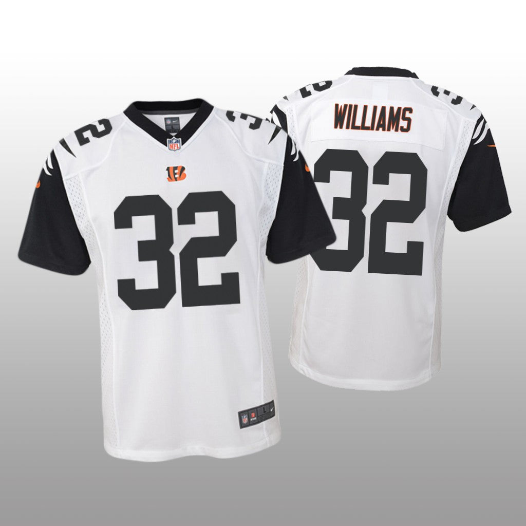 Cincinnati Bengals Trayveon Williams White Jersey Color Rush Game Youth