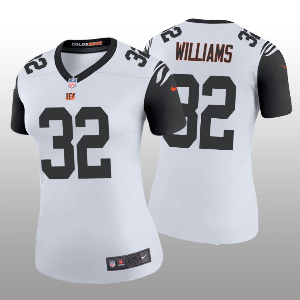 Cincinnati Bengals Trayveon Williams White Jersey Color Rush Legend Women's