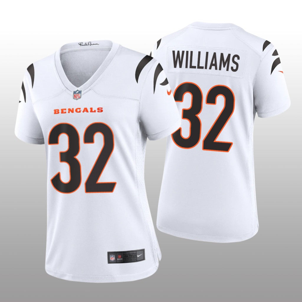 Cincinnati Bengals Trayveon Williams White Jersey Game Women's