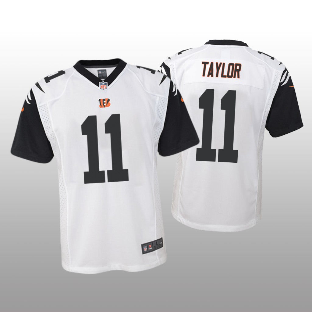 Cincinnati Bengals Trent Taylor White Jersey Color Rush Game Youth