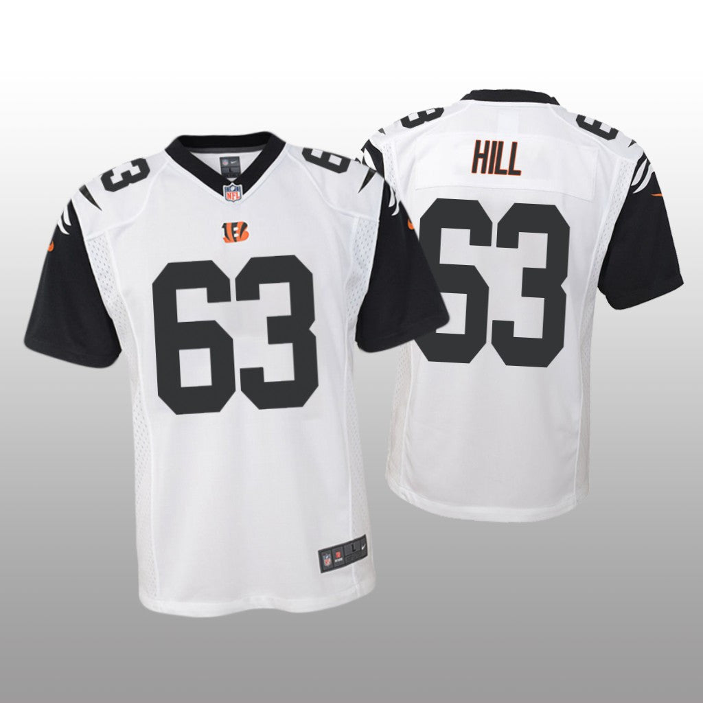 Cincinnati Bengals Trey Hill White Jersey Color Rush Game Youth