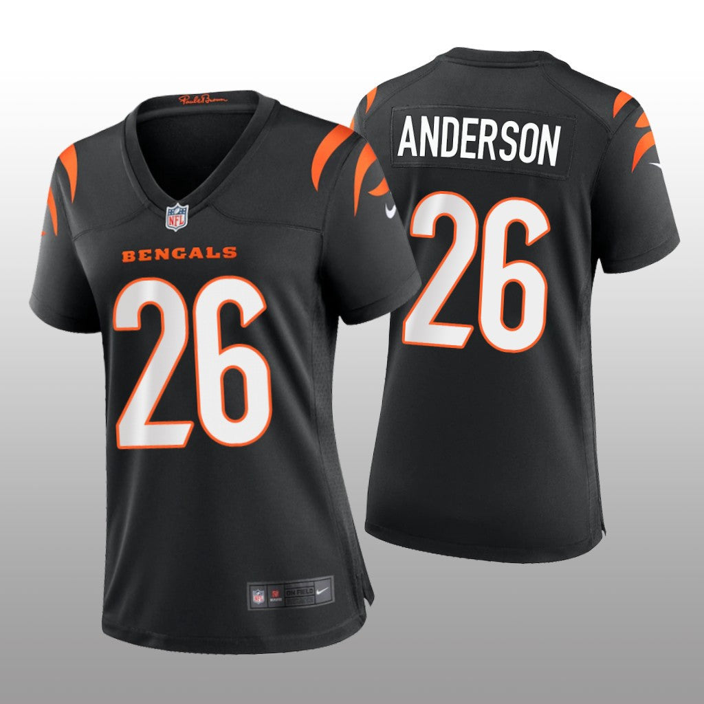 Cincinnati Bengals Tycen Anderson Black Jersey Game Women's