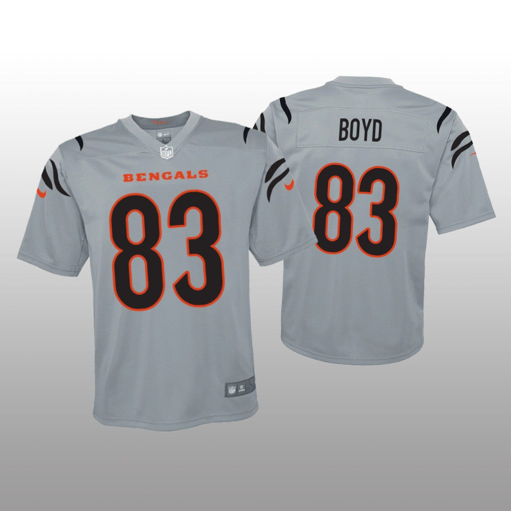 Cincinnati Bengals Tyler Boyd Gray Jersey Inverted Game Youth