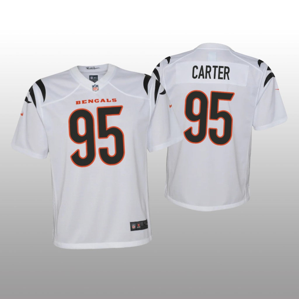 Cincinnati Bengals Zachary Carter White Jersey Game Youth
